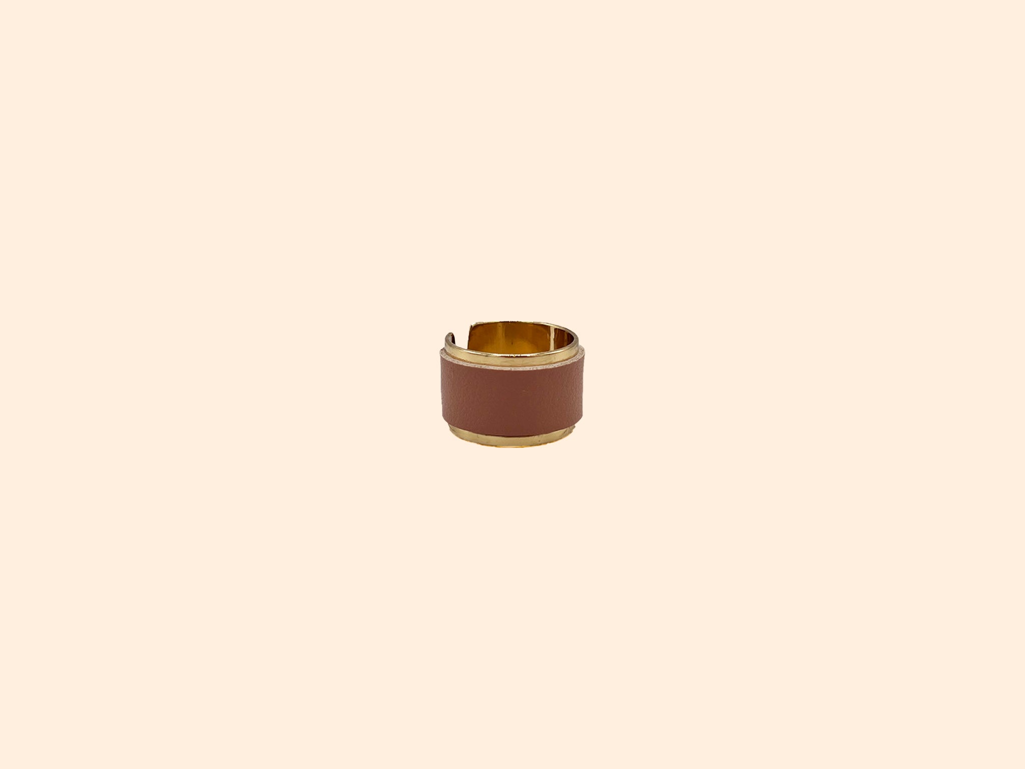Mélodie - Large vegan leather ring
