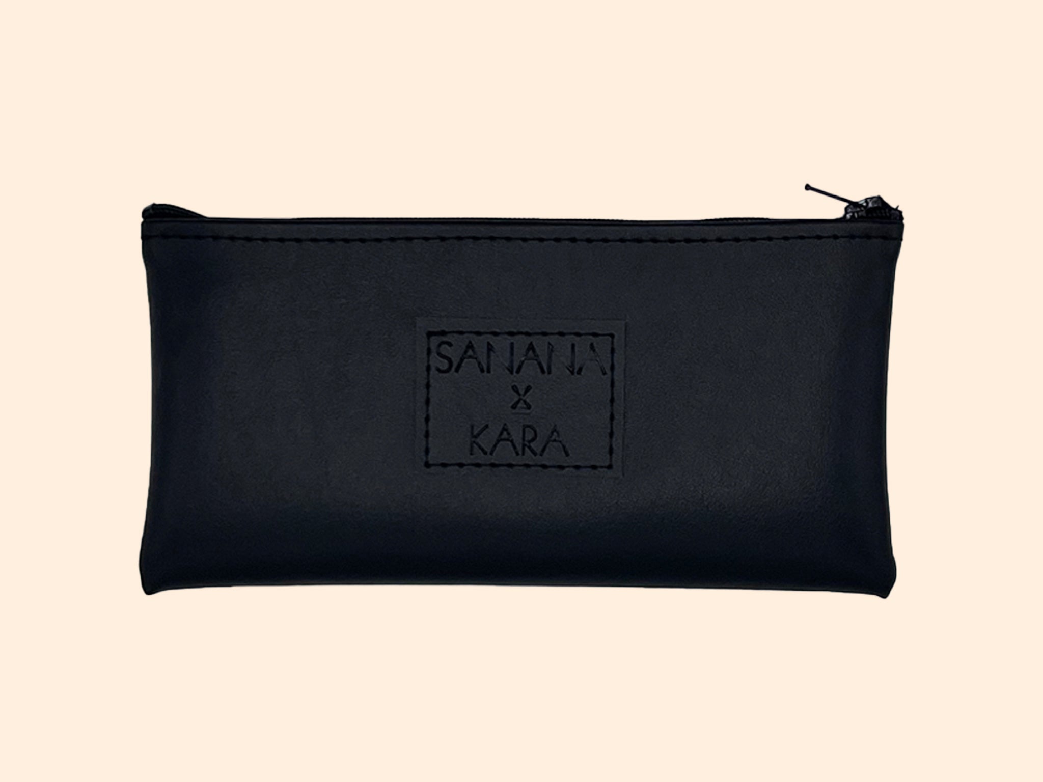 Karine - Medium apple leather clutch